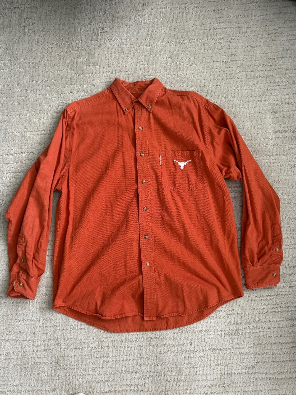 Vintage Texas Longhorns Burnt Orange Button Down Shirt L